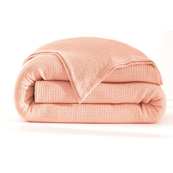 Couverture climatisante nid d'abeille 350 g/m² (rose poudré) Couverture climatisante nid d'abeille 350 g/m² (rose poudré)